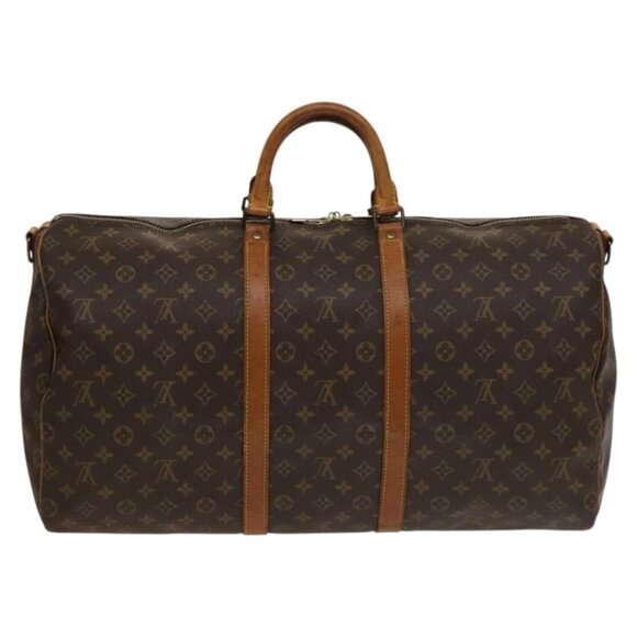 LOUIS VUITTON Monogram Keepall Bandouliere 55 Boston Bag M41414 LV Auth 132834 - Picture 2 of 16